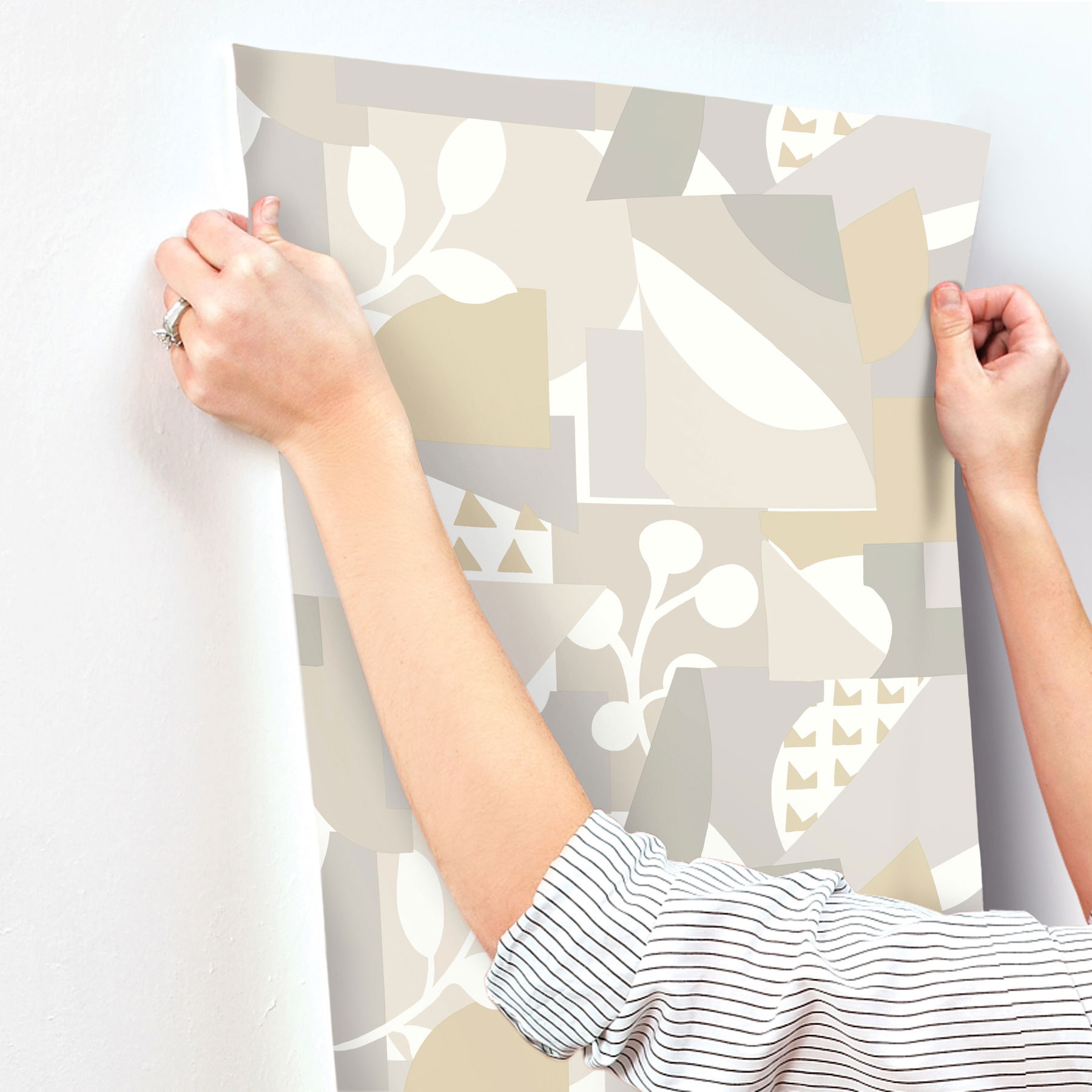 Cut Outs Neutral Wallpaper large image 