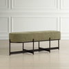 Merino Moss Fabric Bench, Benche by Uttermost, 56.5" width x 19" height x 17.6" depth thumbnail 4
