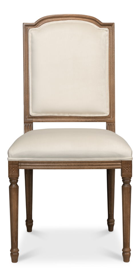 Louis Xvi Squared Side Chair,Driftwood