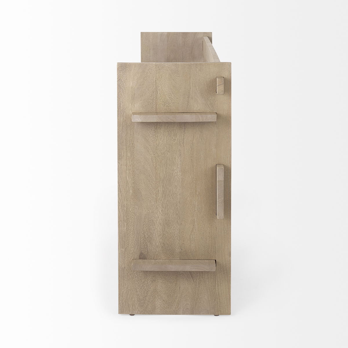 Aida Light Gray Wood Console Table, by Mercana, 76" length x 16" width x 36" height View 8