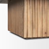 June Light Brown Wood with Fluting Square Coffee Table thumbnail 9