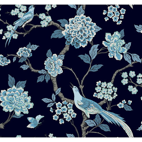 Fanciful Navy Wallpaper