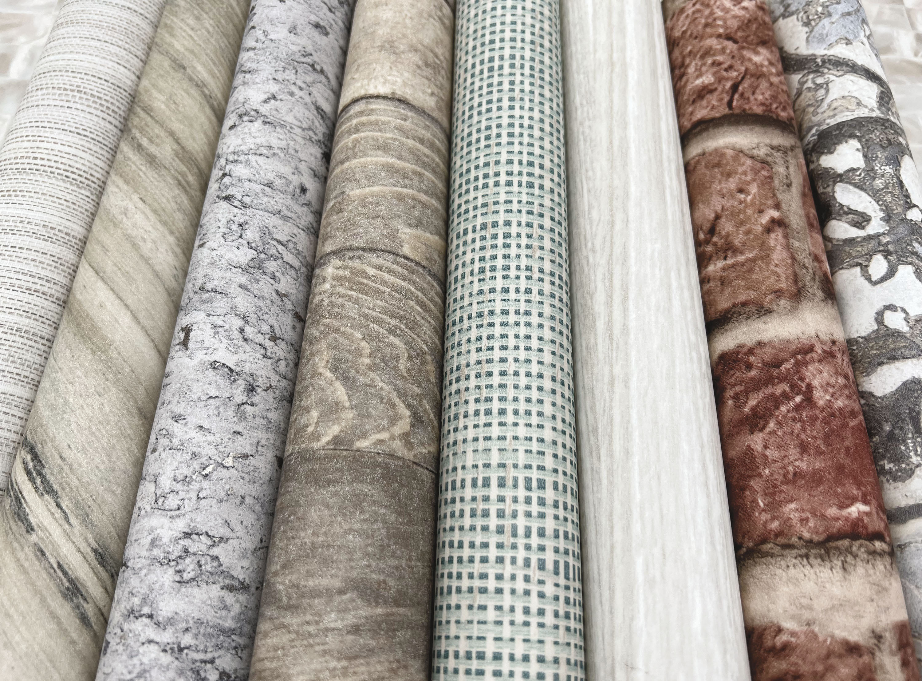 Mother Of Pearl Grey & Beige Peel & Stick Wallpaper large image 