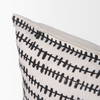 Jenna 14x26 Cream/Black Print Linen Lumbar Decorative Pillow Cover, by Mercana, 14" length x 26" width x 0.2" height thumbnail 11