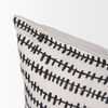 Jenna Cream with Black Print Linen Lumbar Decorative Pillow Cover, by Mercana, 14" length x 26" width x 0.2" height thumbnail 11