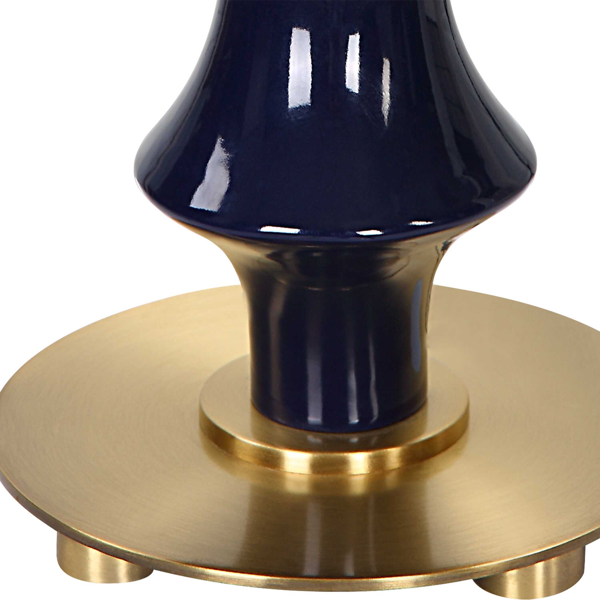 Coil Sculpted Blue Table Lamp, by Uttermost, 15" width x 28.75" height x 15" depth View 7