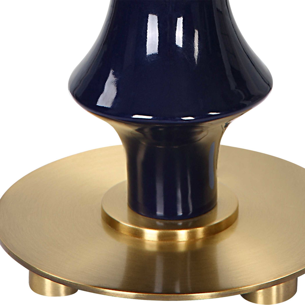 Coil Sculpted Blue Table Lamp, by Uttermost, 15" width x 28.75" height x 15" depth View 7