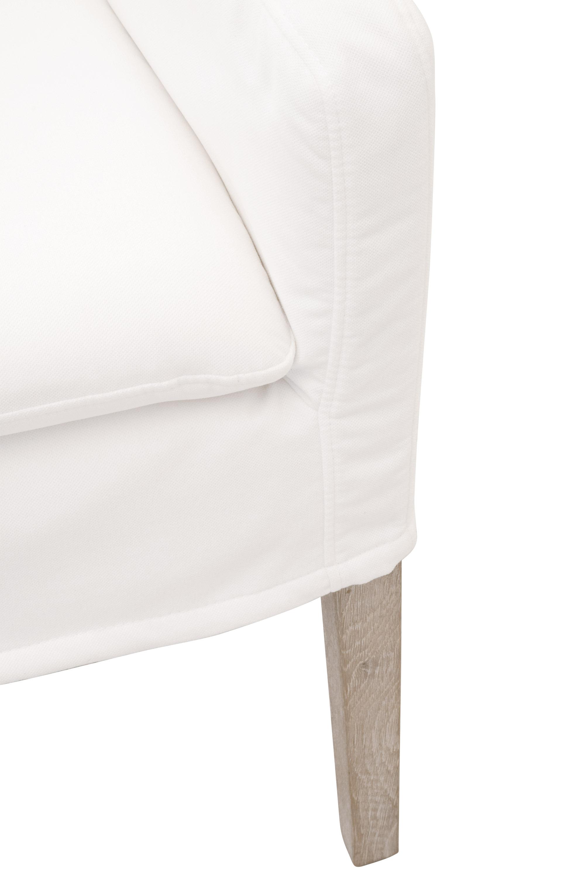 Drake Slipcover Arm Chair, Dining Chair by Essentials for Living, 24" width x 34" height x 24" depth View 6