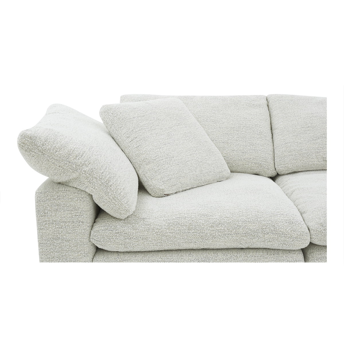 Clay Modular Sofa Coastside Sand, Sectional Sofa by Moe's Home, 133.5" width x 32.5" height x 44.5" depth View 5