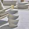 Winded Outdoor White Accent Table, Outdoor Table by Uttermost, 1'2.5" width x 1'8" height x 1'2.5" depth thumbnail 5