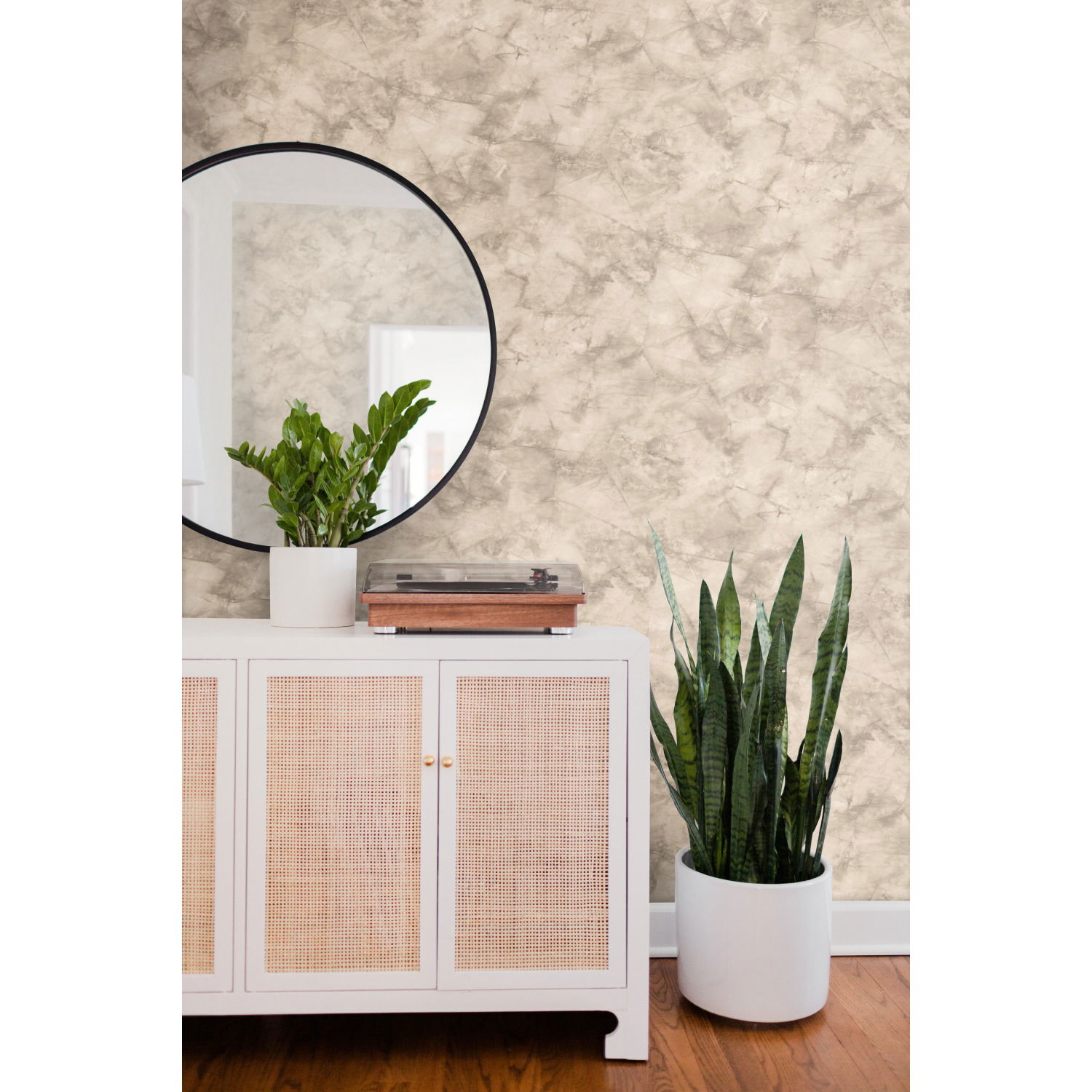 Pressed Petioles Beige Wallpaper large image 