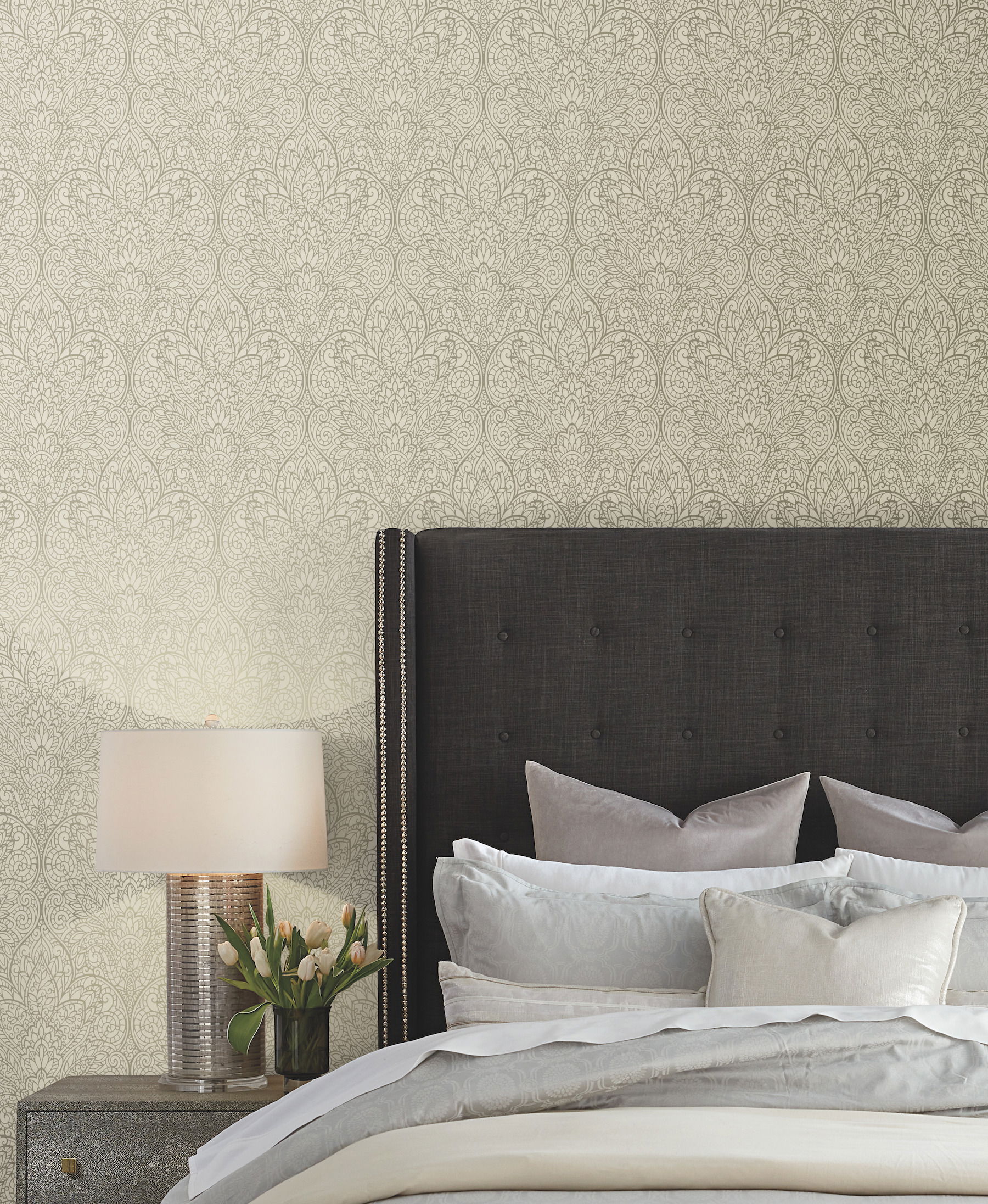 Paradise Brown Metallic Wallpaper large image 