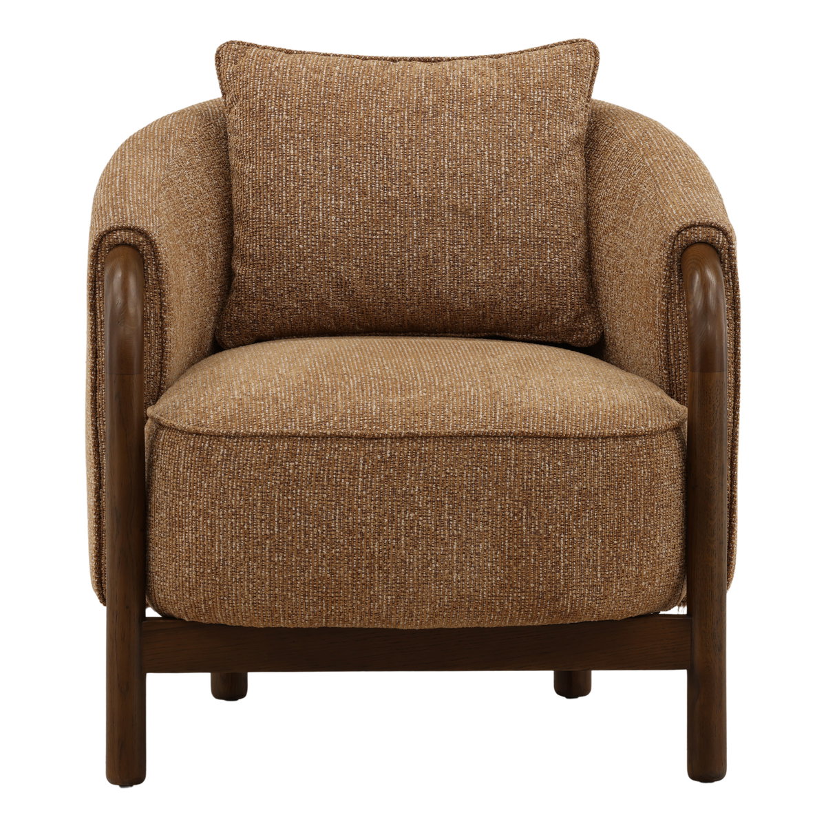 Rimas Occasional Chair Brown, Accent Chair by Dovetail, 29.1" width x 29.25" height x 31" depth View 2
