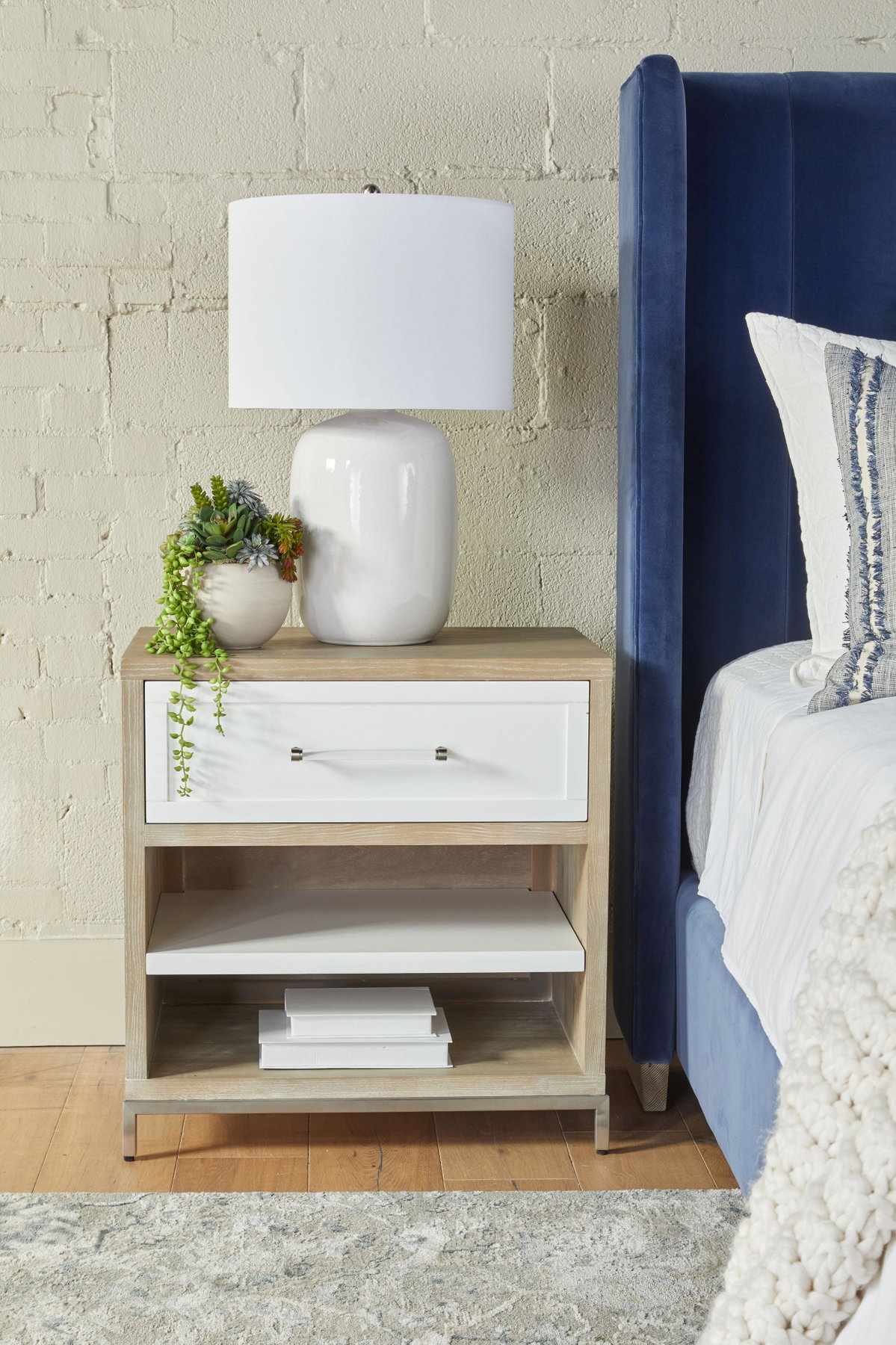 Wrenn 1-Drawer Nightstand, by Essentials for Living, 27.5" width x 28.5" height x 17.75" depth View 13
