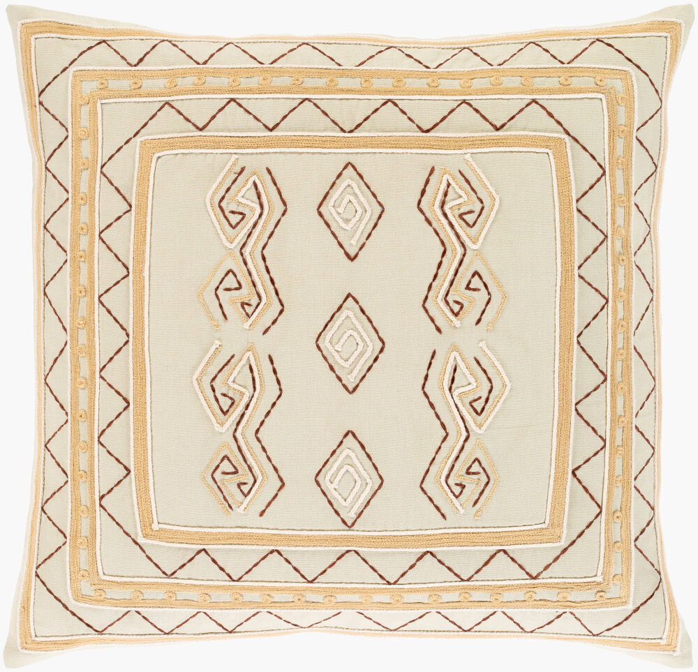 Zulu Accent Pillow, Decorative Pillow by Surya, 18" length x 18" width
