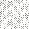 Painted Herringbone Black Wallpaper, by York Wall, 33' length x 1'8.5" width x 0.02" depth thumbnail