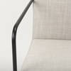 Stamford High-Back Dining Side Chair | Beige Linen with Black Metal, Dining Chair by Mercana, 25" length x 20.5" width x 36" height thumbnail 10