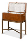 Remington Leather Box On Stand, by Sarreid, 1' length x 2' width x 2' height thumbnail 8