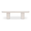Rocca Bench Cream, Benche by Moe's Home, 68.11" width x 19.29" height x 15.75" depth thumbnail 1