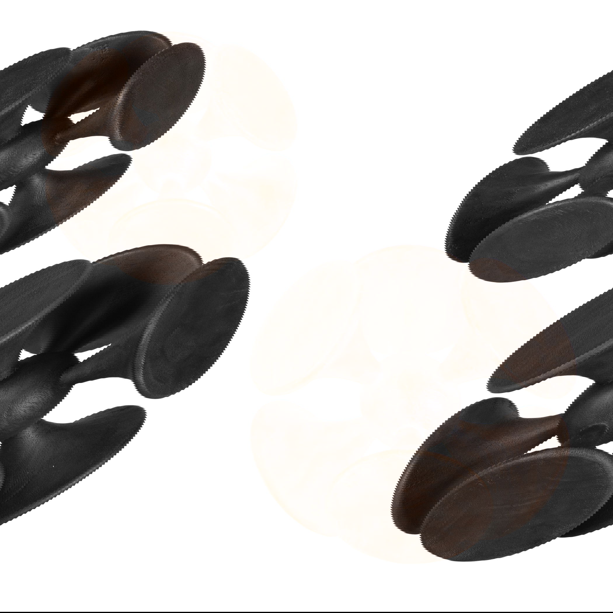 Balanced Harmony Dark Wooden Sculptures, Set/2 large image 