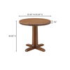 Charles Cafe Table Brown, Coffee Table by Moe's Home, 32" width x 30" height x 32" depth thumbnail 7