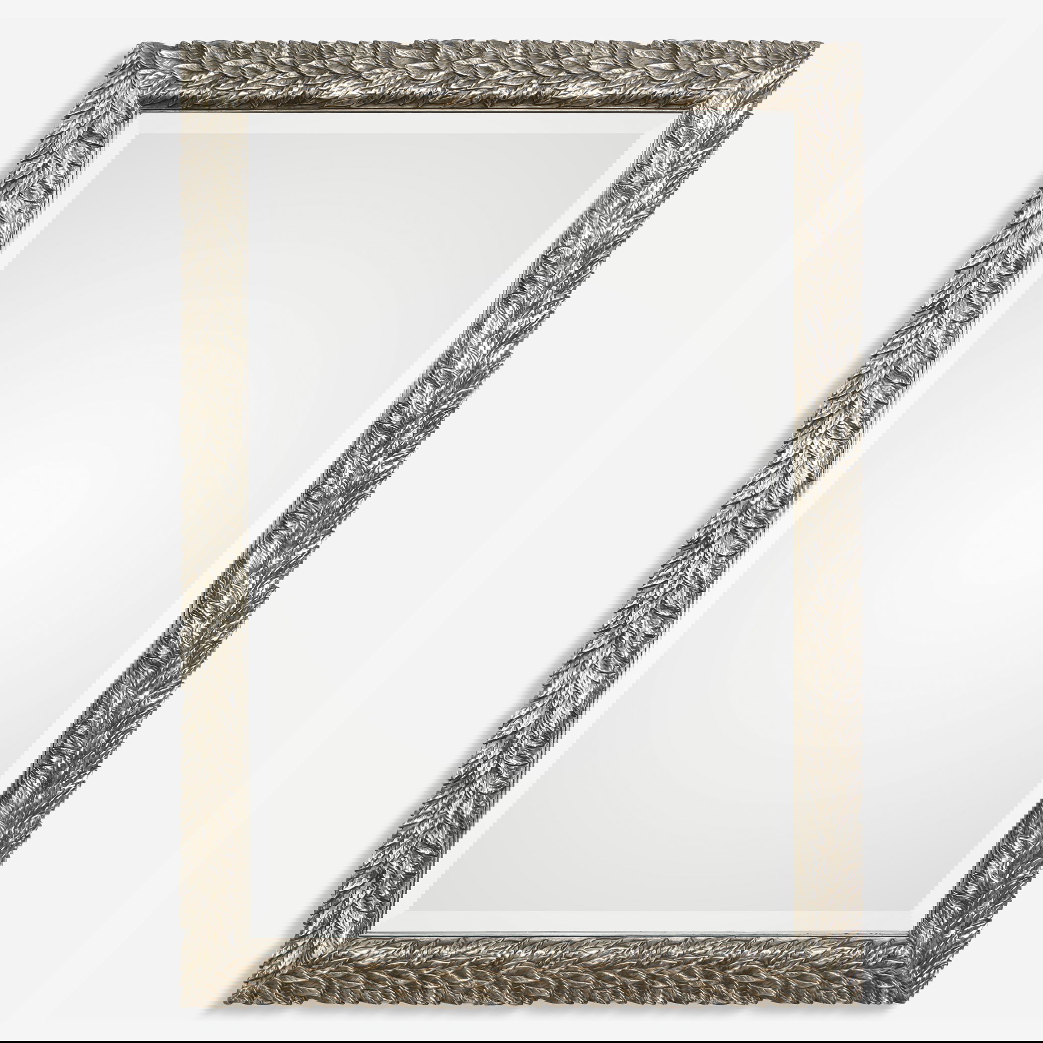 Evelina Silver Leaves Mirror, by Uttermost, 24.62" width x 34.62" height x 1" depth View 1
