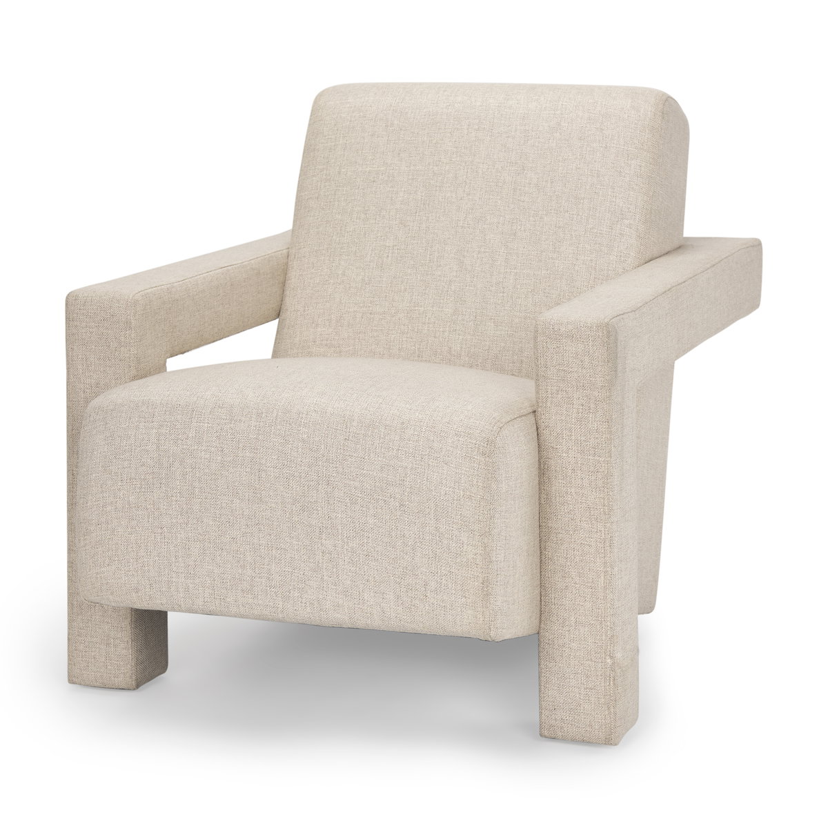 Sovereign Oatmeal Fully Upholstered Accent Chair, by Mercana, 28.25" length x 34.75" width x 29.5" height View 1