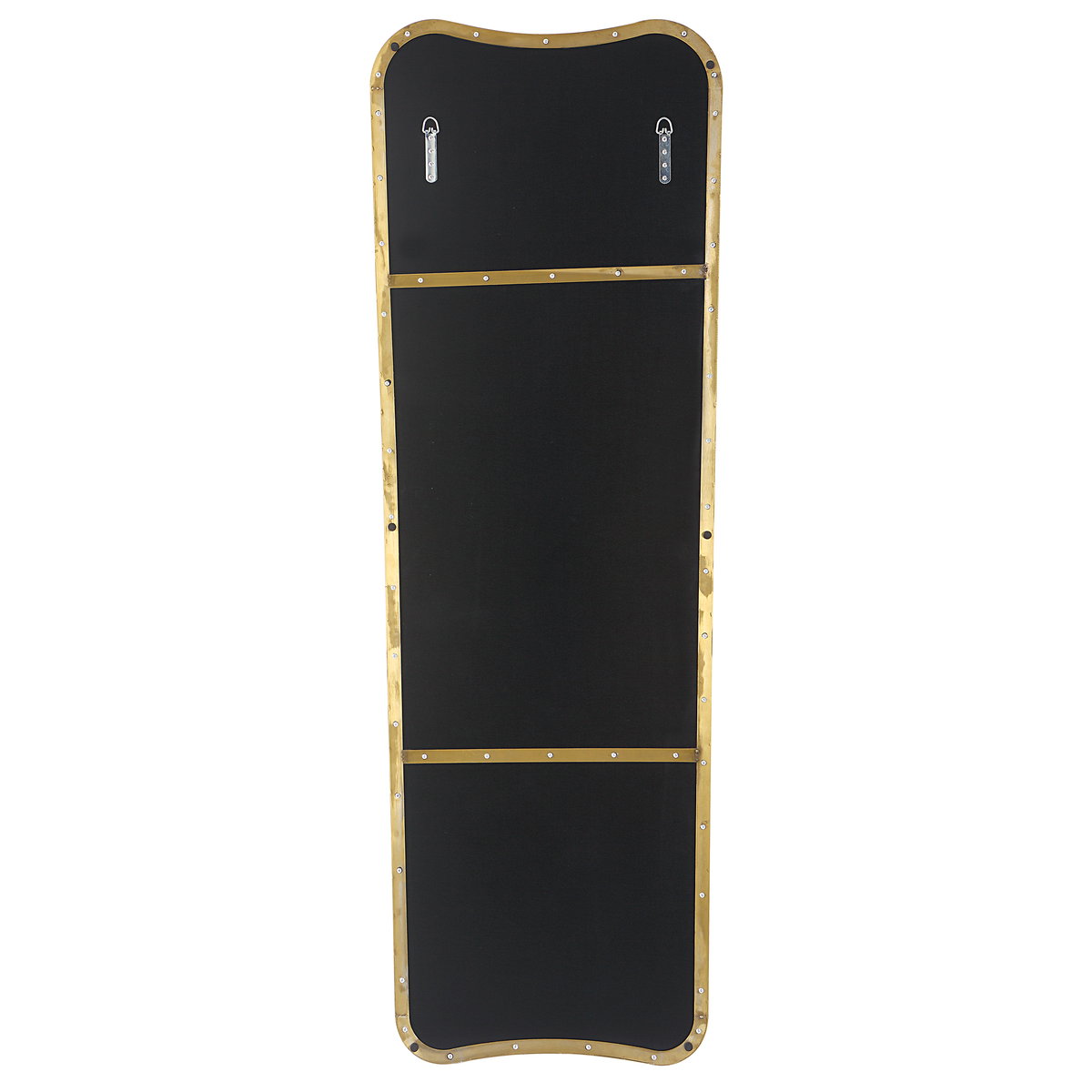 Belvoir Large Antique Brass Mirror, by Uttermost, 26" width x 76" height x 1.12" depth View 7