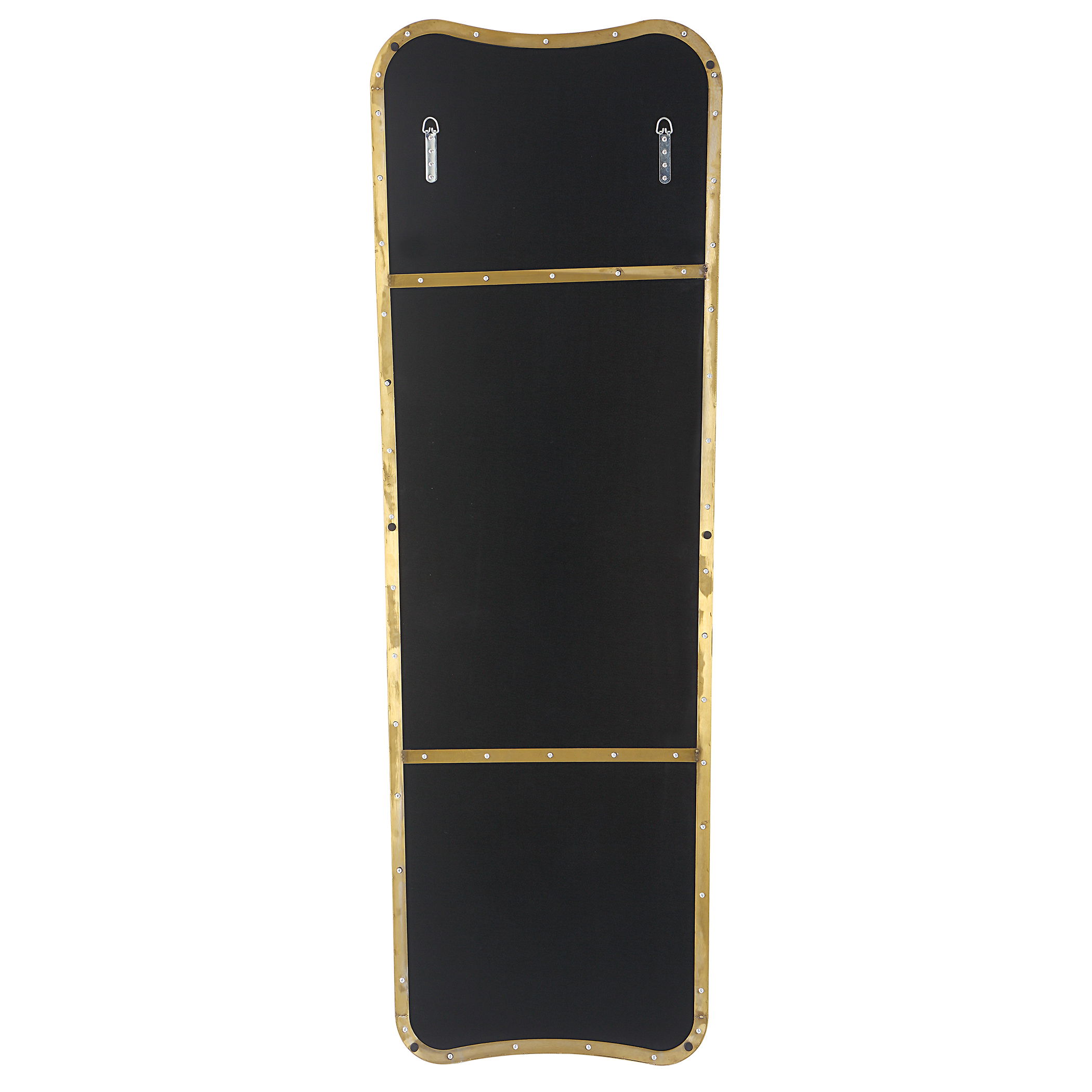 Belvoir Large Antique Brass Mirror large image 