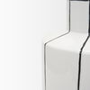 Dinah Large White with Black Stripes  Ceramic Vase, by Mercana, 9.84" length x 9.84" width x 15.94" height thumbnail 9
