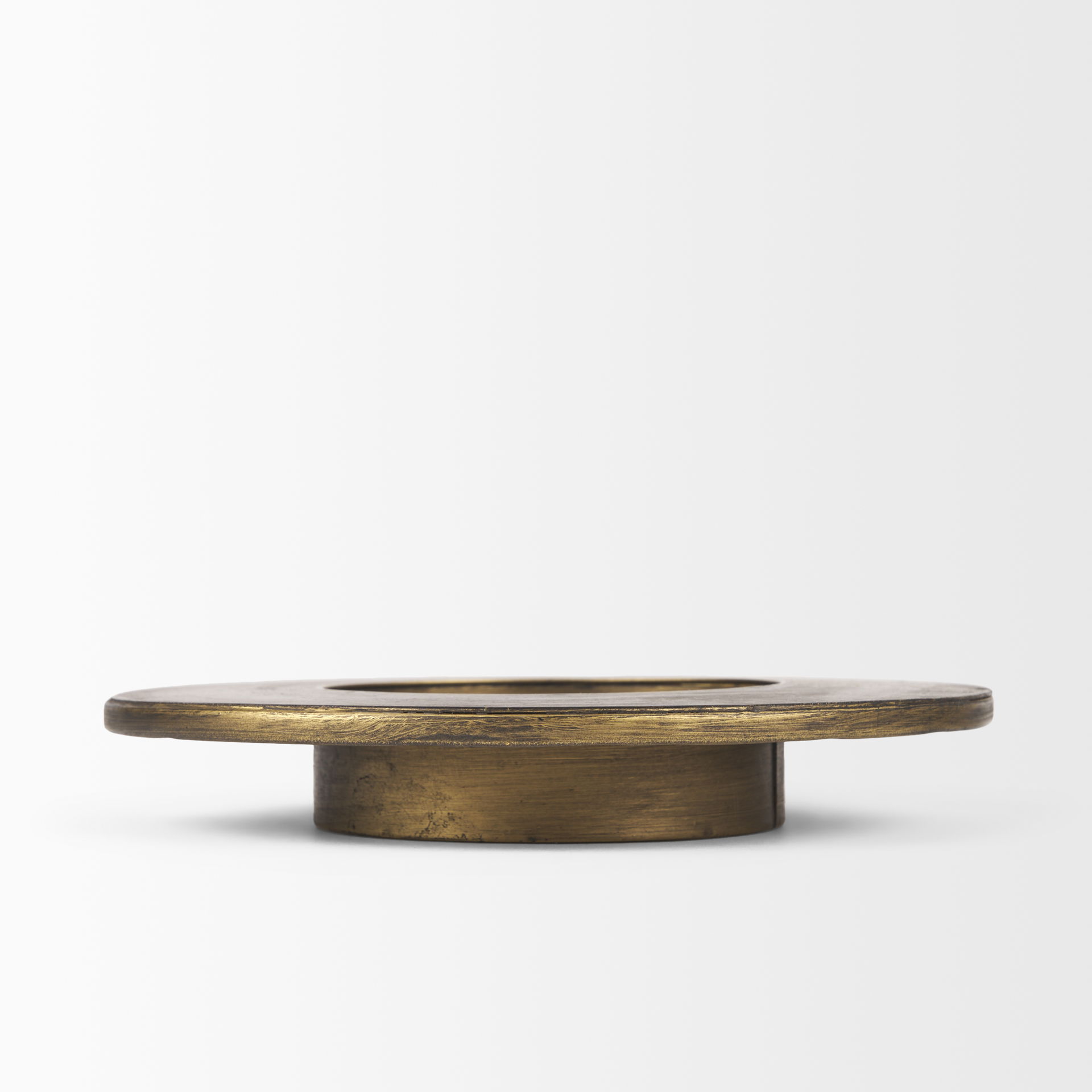 Vivian Gold Metal and Glass Hurricane Candle Holder (Set of 2) large image 