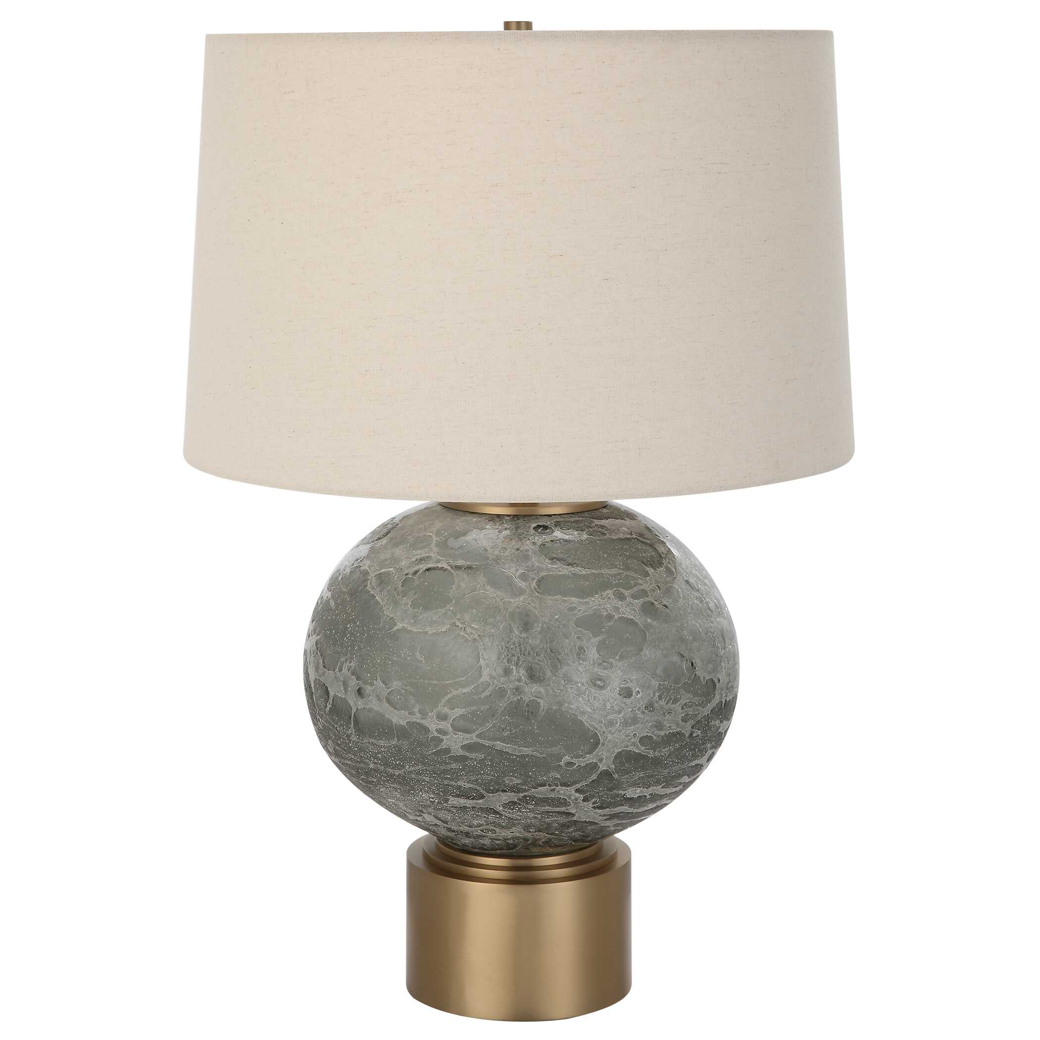 Lunia Gray Glass Table Lamp, by Uttermost, 17" width x 25" height x 17" depth View 5