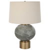 Lunia Gray Glass Table Lamp, by Uttermost, 17" width x 25" height x 17" depth thumbnail 5