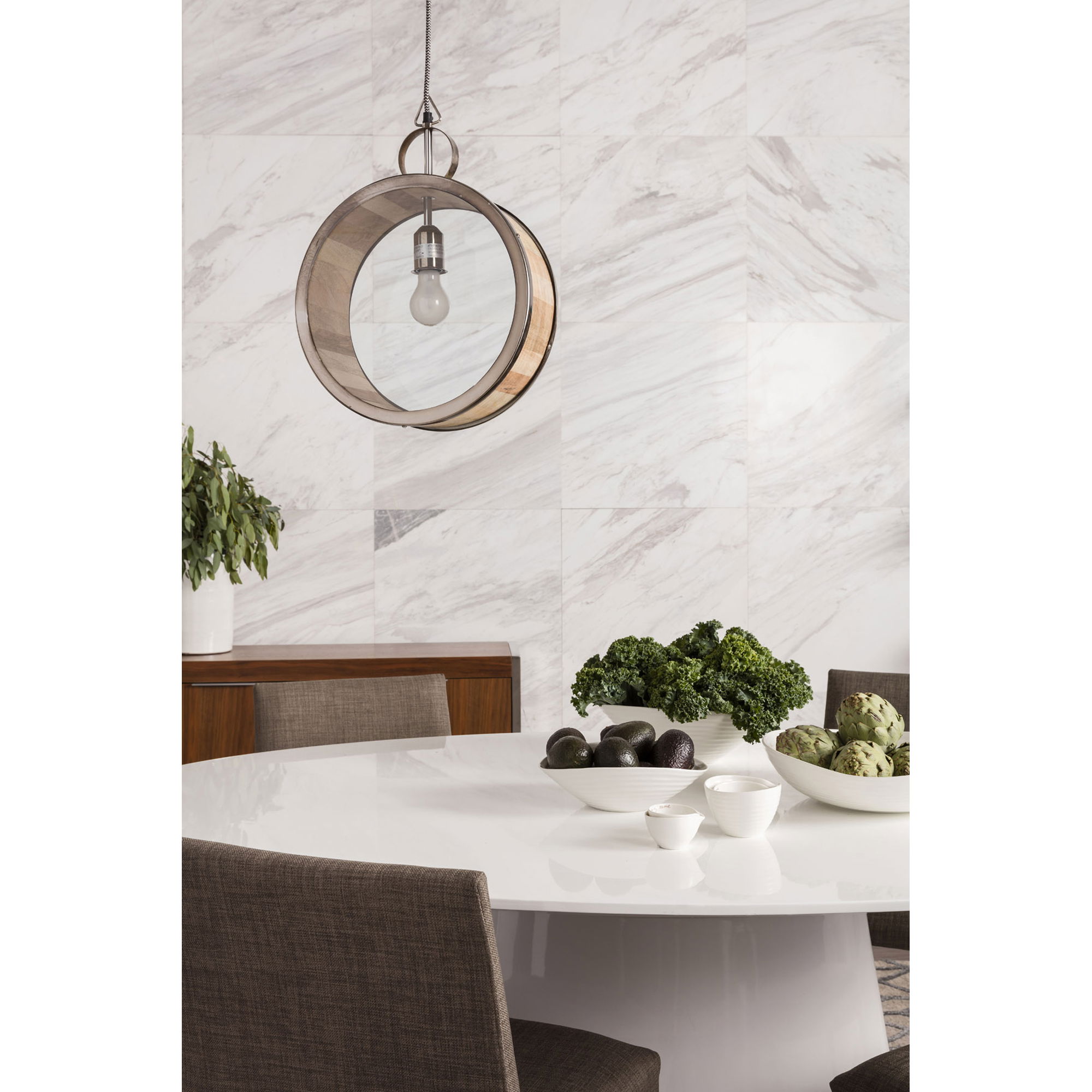 Otago Oval Dining Table White large image 