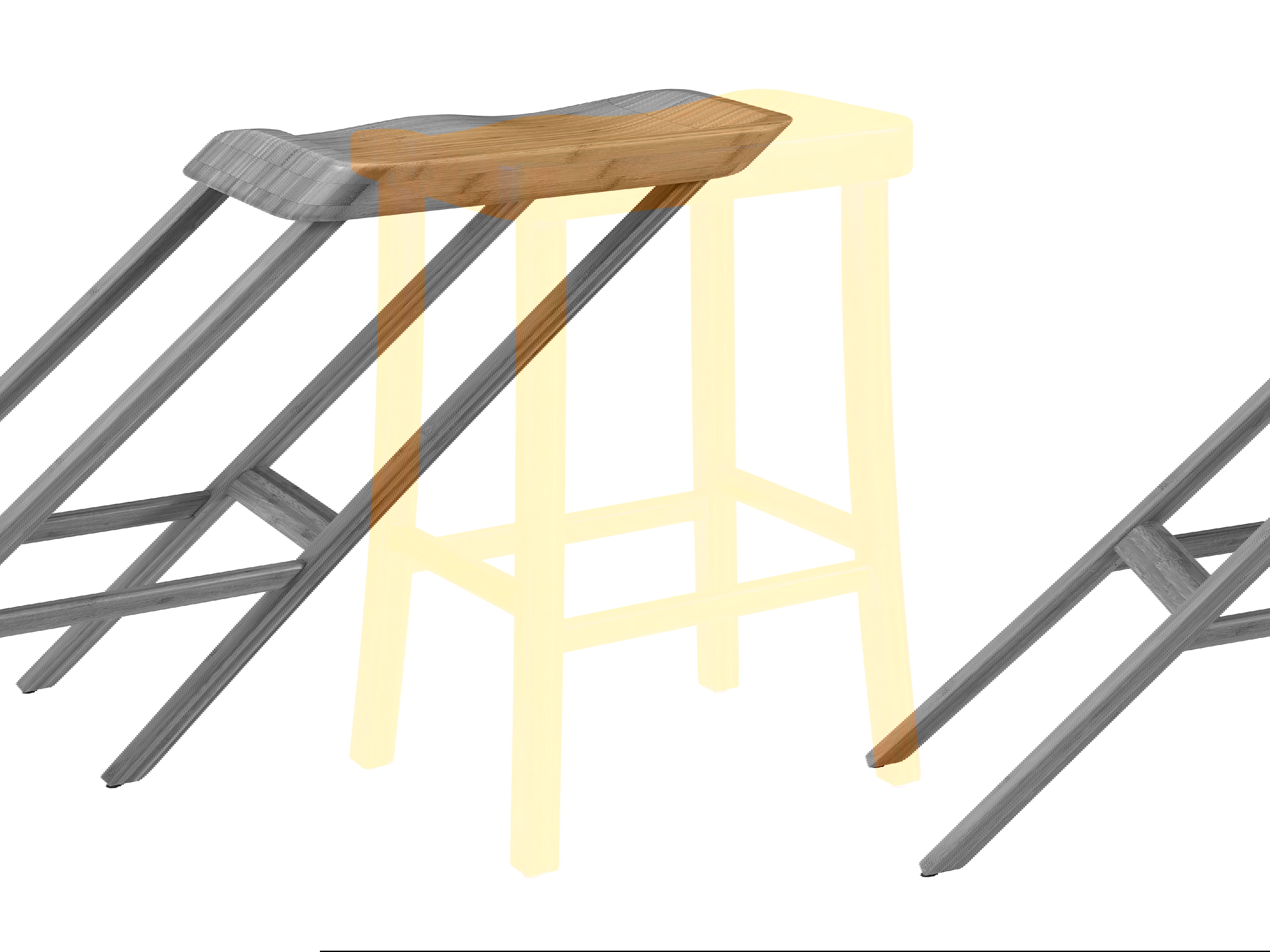 Tulip Counter Height Stool, Caramelized, (Set of 2), Counter & Bar Stool by Greenington, 18" length x 14" width x 26" height View 11