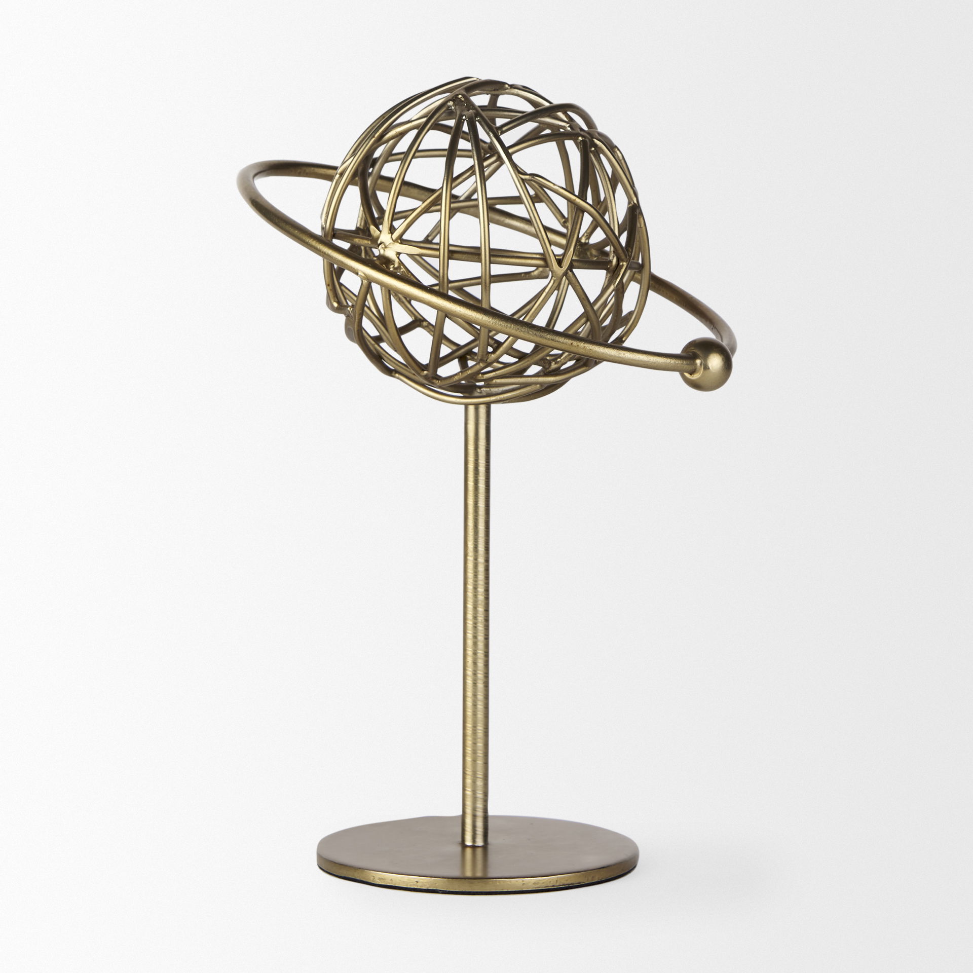 Atlas  Gold Metal Solar System Ornament, Decorative Object by Mercana, 10" length x 8" width x 12" height View 3