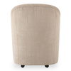 Drava Rolling Dining Chair Beige, by Moe's Home, 26" width x 32.5" height x 26" depth thumbnail 4
