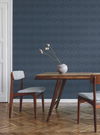 Palm Thatch Navy Wallpaper, by York Wall, 27' length x 2'3" width x 0.02" depth thumbnail 3