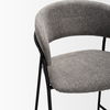 Carolyn Bar Stool with Gray Fabric & Matte Black Metal thumbnail 7