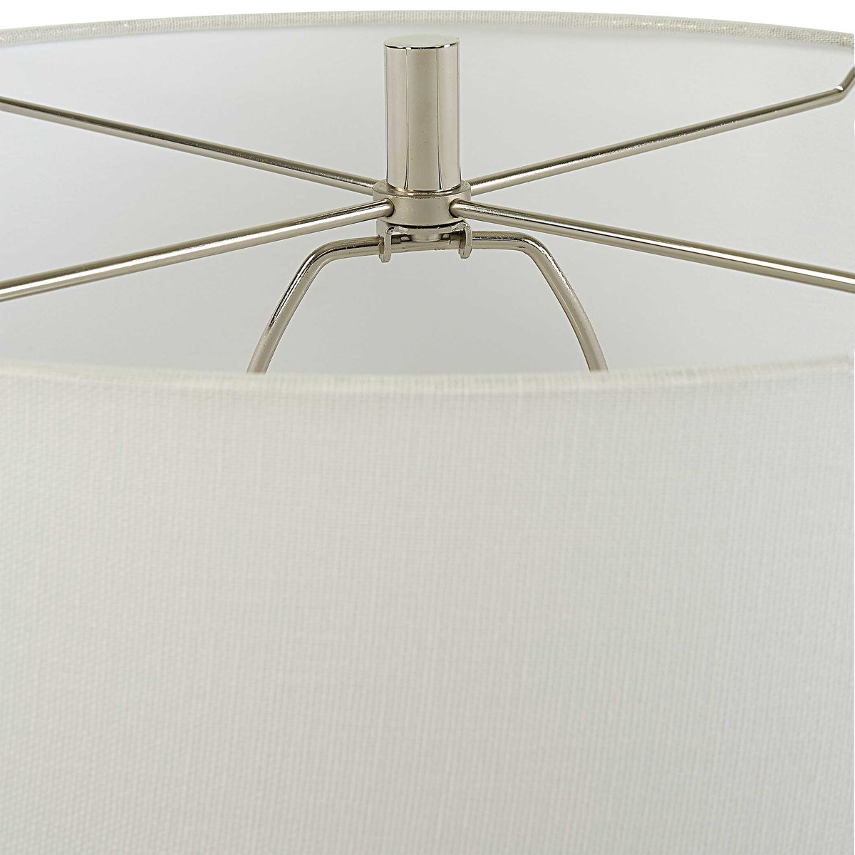Twisted Swirl White Table Lamp, by Uttermost, 1'6" width x 2'8" height x 1'6" depth View 7