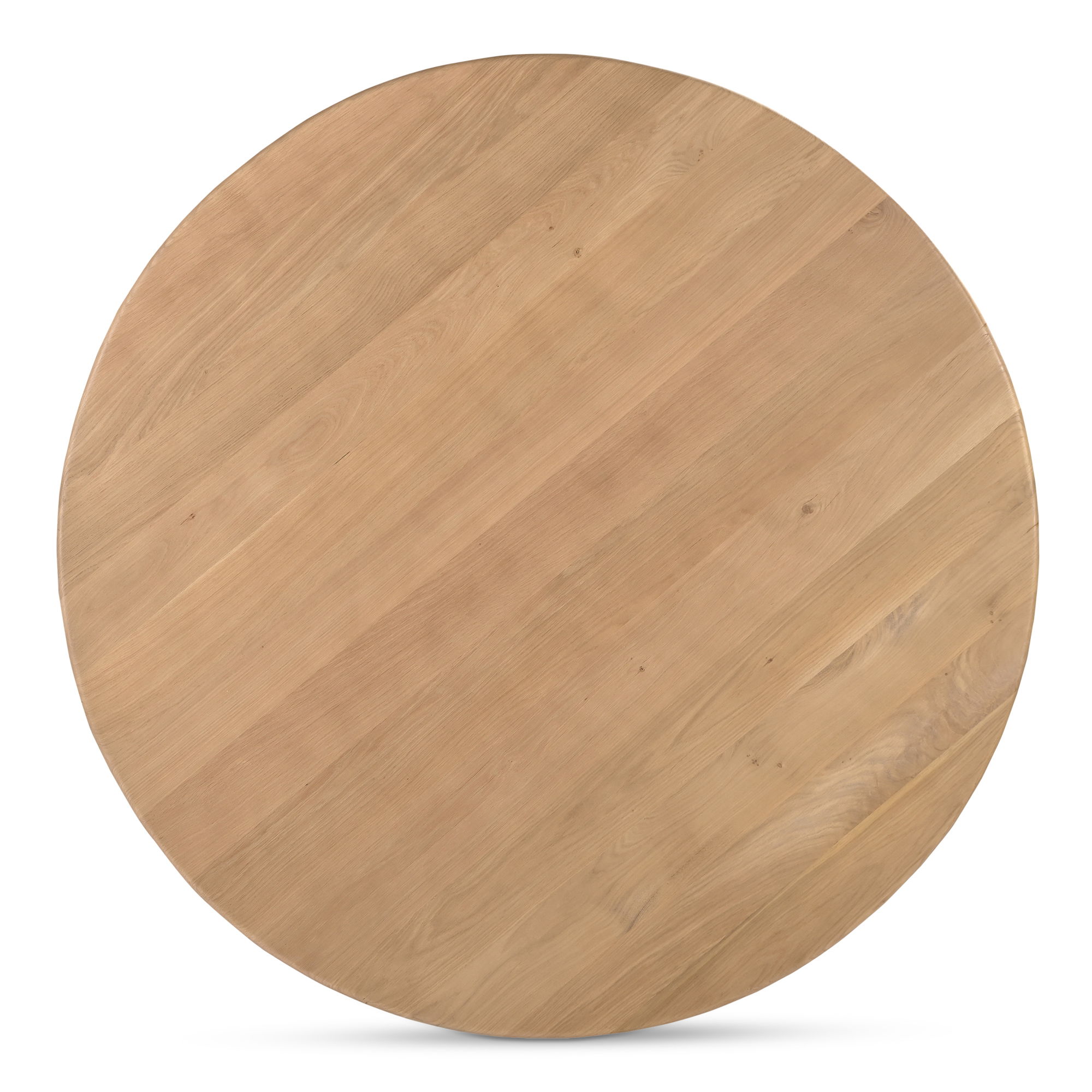 Treccia Round Dining Table Oak, by Moe's Home, 60" width x 30" height x 60" depth View 3