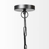 Minerva 19x22 Metallic Gray Hammered Detail Pendant Light, by Mercana, 19" length x 19" width x 22" height thumbnail 4