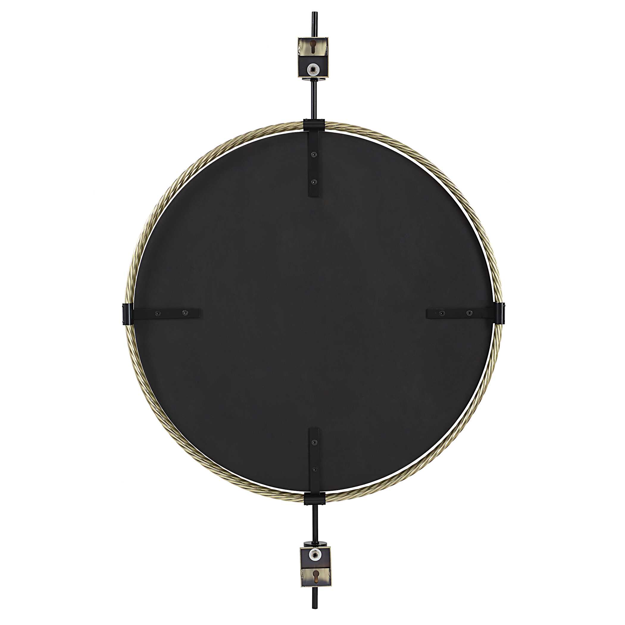 Guardrail Round Mirror, by Uttermost, 31" width x 47.75" height x 3.75" depth View 8