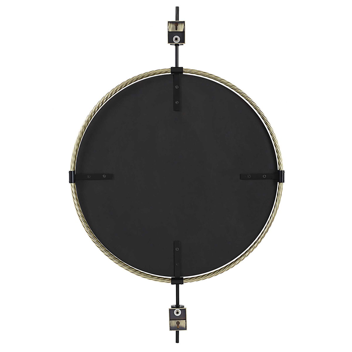 Guardrail Round Mirror, by Uttermost, 31" width x 47.75" height x 3.75" depth View 8