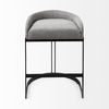 Hollyfield II Gray Fabric Seat with Gray Metal Base Counter Stool thumbnail 2