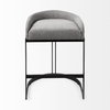 Hollyfield Low Back 28.7in Seat Bar Stool | II Gray Fabric with Counter, Counter & Bar Stool by Mercana, 20.5" length x 19.7" width x 28.7" height thumbnail 6