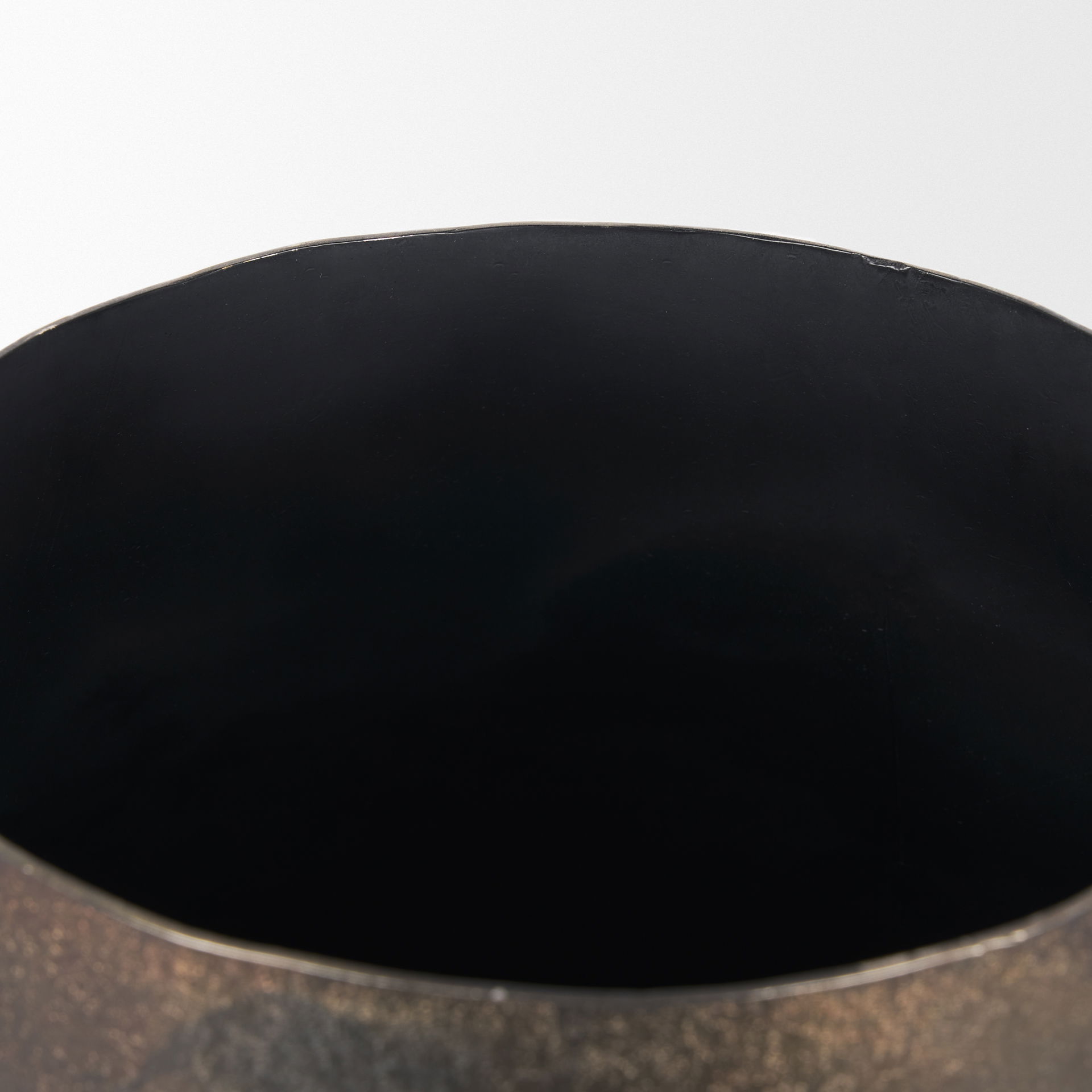 Quade Large Textured Gold Metal Planter, Vase by Mercana, 9" length x 9" width x 9" height View 9