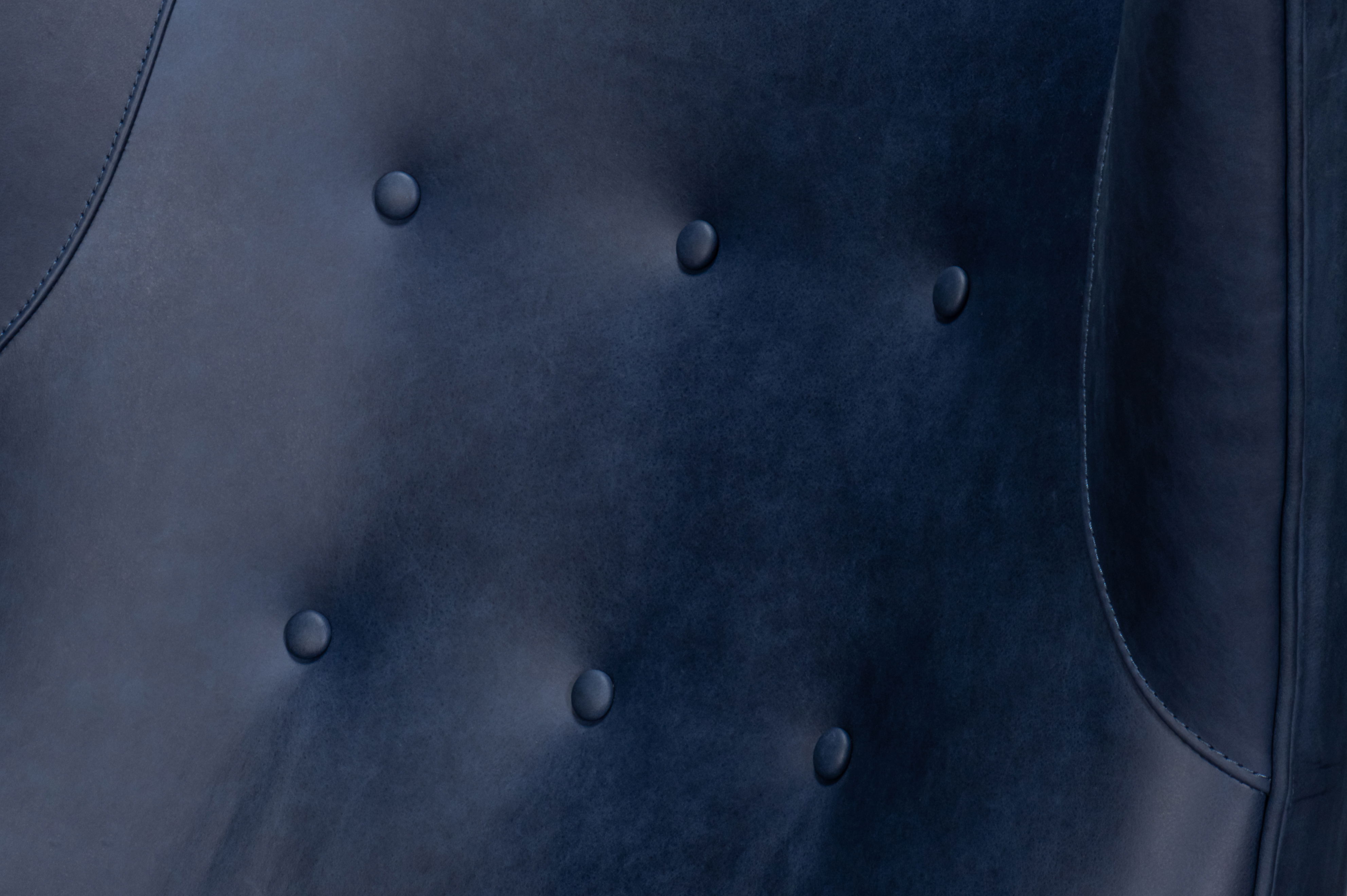 Hightower Distilled Leather Chair,Blue large image 