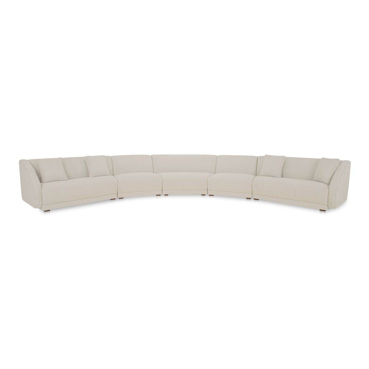 Fraser 5 Piece Modular Sectional Off White, Sectional Sofa by Moe's Home, 224" width x 31.5" height x 34.29" depth View 1