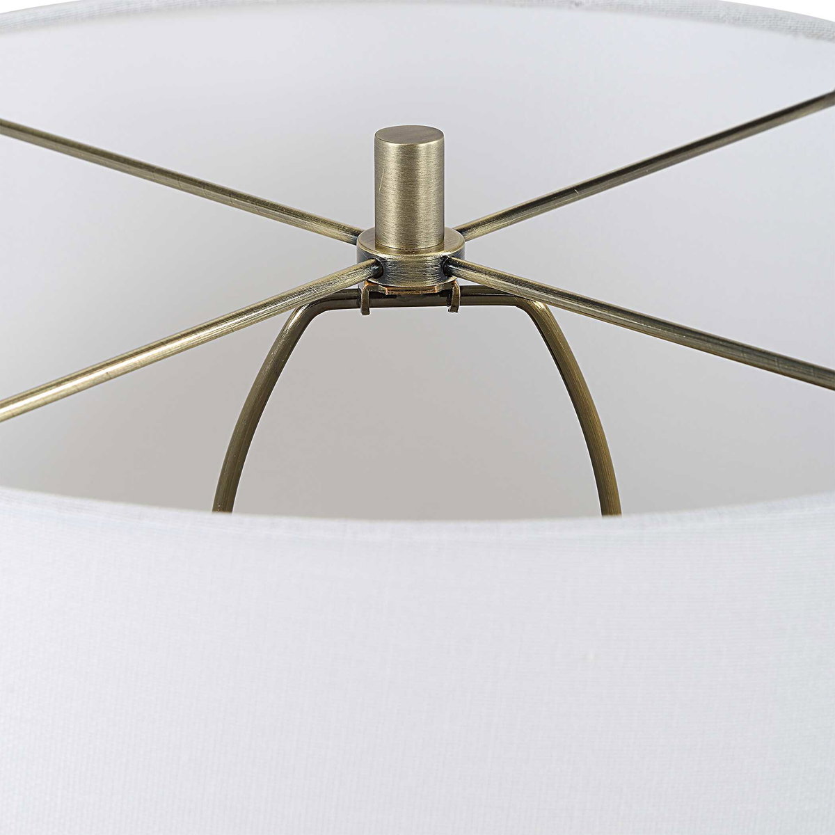 Liora White Table Lamp, by Uttermost, 16" width x 26.25" height x 16" depth View 7